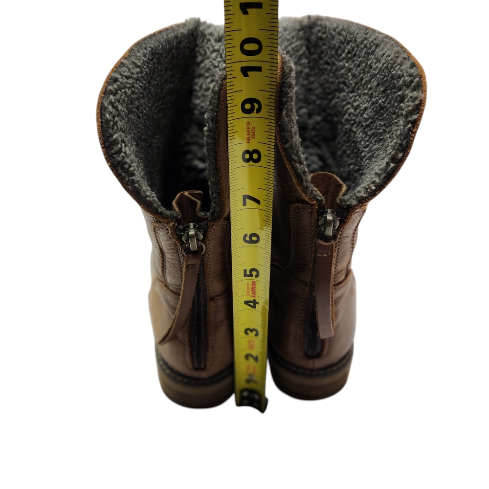 Roots Brown Leather Shearling Winter Women's Boots - Picture 4 of 14
